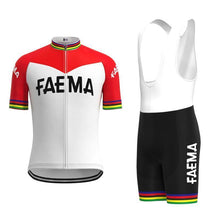 Load image into Gallery viewer, FAEMA Red White Retro Top &amp; Bib Set