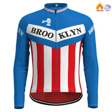 Load image into Gallery viewer, FLEECE Lined Winter Long Sleeve Jersey Brooklyn Blue