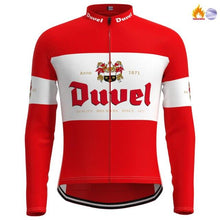 Load image into Gallery viewer, FLEECE Lined Winter Long Sleeve Jersey Duvel Red