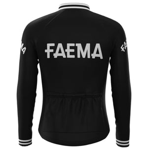 Jerseys - FLEECE Lined Winter Long Sleeve Jersey FAEMA Black