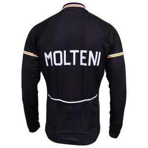 Jerseys - FLEECE Lined Winter Long Sleeve Jersey Molteni Black