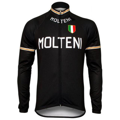 Jerseys - Molteni Retro Long Sleeve Jersey Black