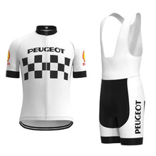 Load image into Gallery viewer, Peugeot White Retro Top &amp; Bib Set