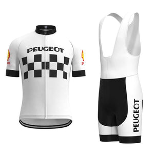 Peugeot White Retro Top & Bib Set