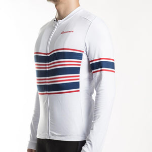 Pro Team Long Sleeve FLEECE Jersey White