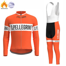 Load image into Gallery viewer, San Pel Orange FLEECE Retro Top &amp; Bib Set